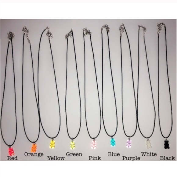 (1PC) GUMMY BEAR NECKLACE - Pick The Color - Picture 10 of 14